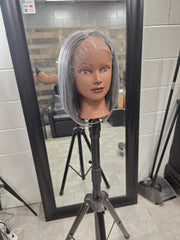 12in Lace Front Bob -Grey Synthetic