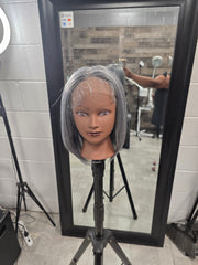 12in Lace Front Bob -Grey Synthetic