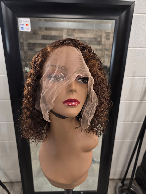 Glueless Lace Frontal deep wave 14in - #4 brown